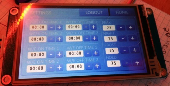 controls on Peter Scargill's talking thermostat