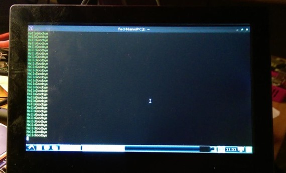 Terminal on Debian running serial