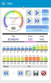 Mobile Thermostat panel by Peter Scargill