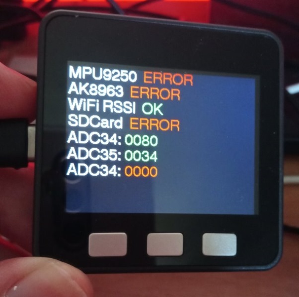 M5Stack first power up Original M5Stack first power up