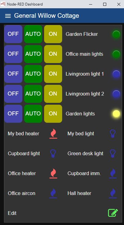 The new control dashboard - no more Blynk