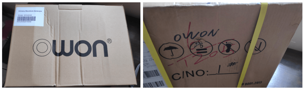 Owon XDG2035 Signal Generator packing