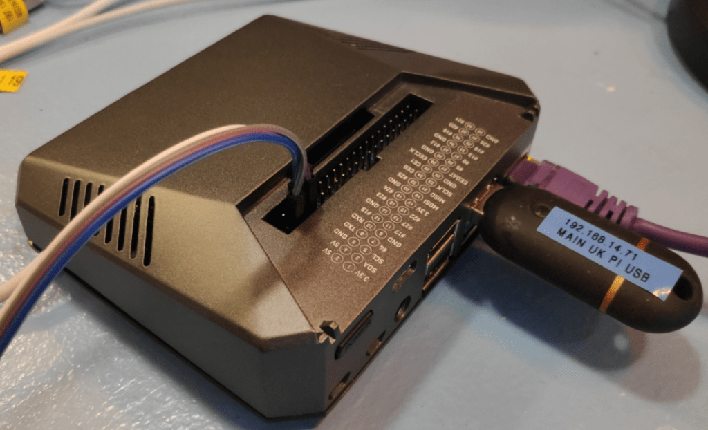 Finished hacked RPi4 case