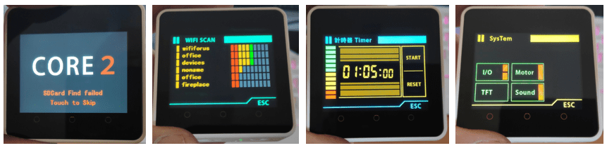 M5 Stack Core2 standard demo
