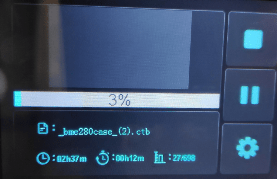 Progress on the Crealty 3D Resin Printer