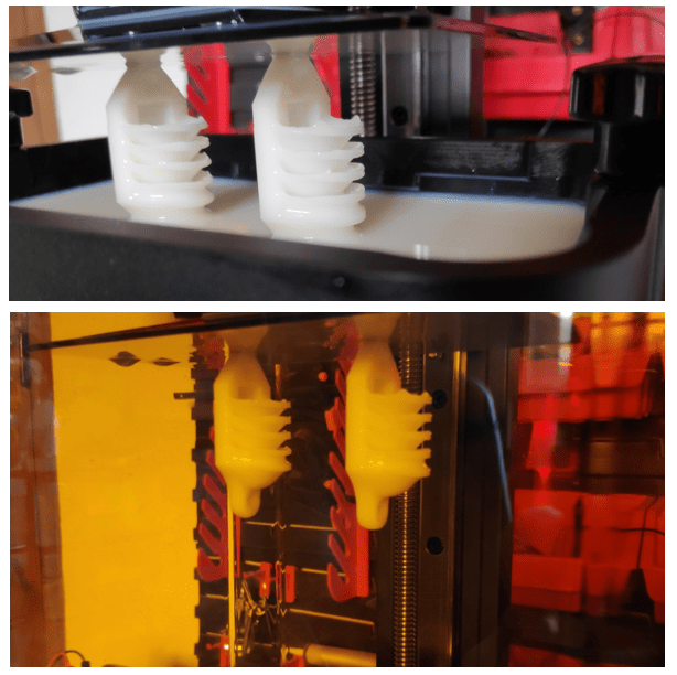 In progress on the Creality Resin Printer