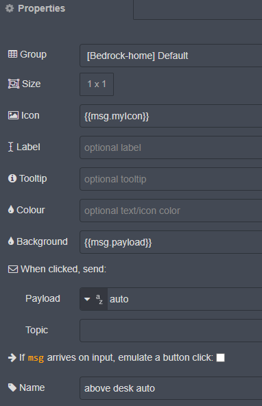 Node-Red Dashboard button