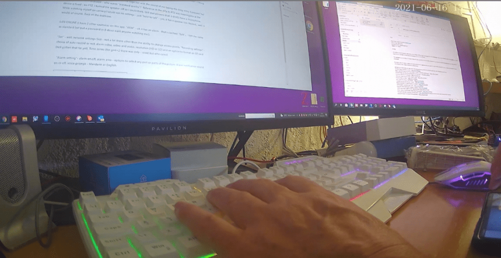 Xiaovv V380 outdoor camera - screenshot from my phone of camera capture