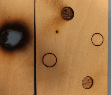 Wood sample for the Aufero Laser 1 engraver