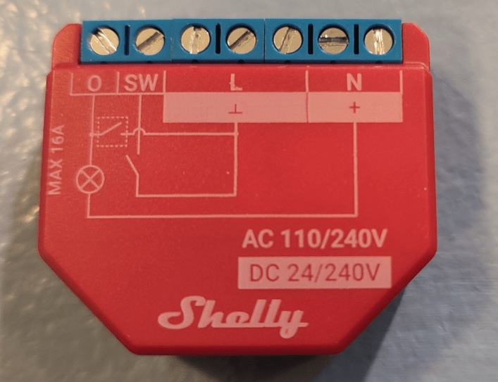Shelly Plus 1PM with Power monitoring and 16A relay