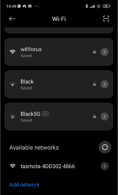Tasmota Web Interface