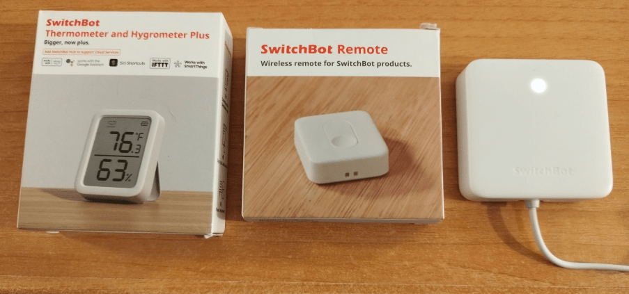 Switchbot Hub, Thermometer and Remote
