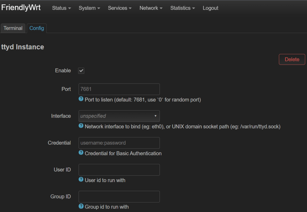 Luci running on NanoPi R5S FriendlyWrt
