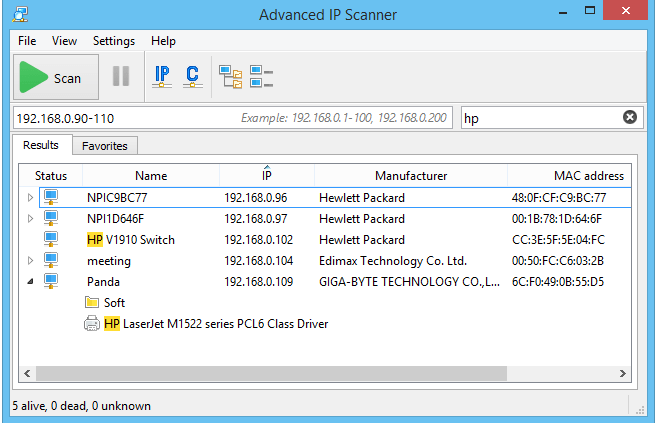 Advanced IP Scanner - Famatech