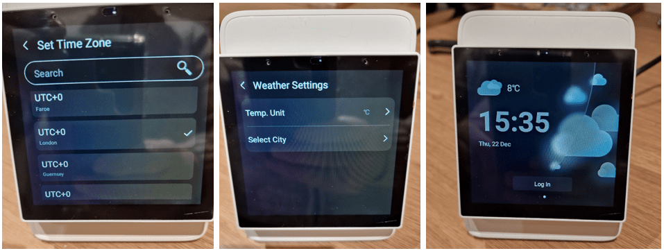 NSPanel Pro time zone and weather settings