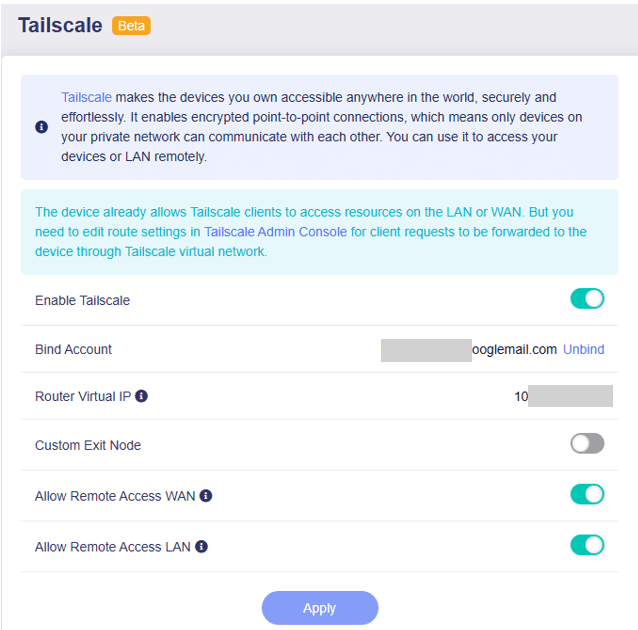 Tailscale on GL-iNET Flint Router