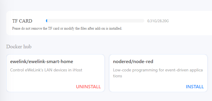 iHost Node-REd add-on