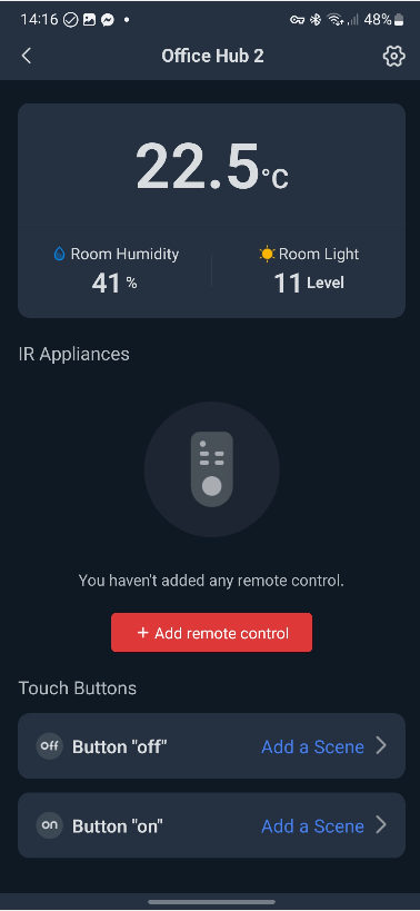 Switchbot 2K Hub with temperature sensor