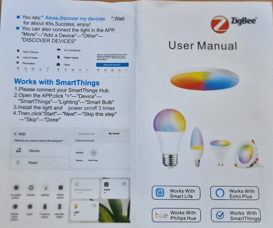 AliExpress-sourced Zigbee-2-MQTT-compatible 15w lamp