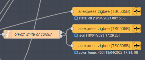 Node-REd Control of Zigbee lighting