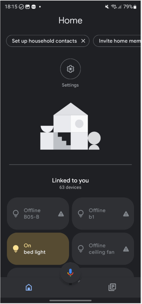 Google Home MATTER interface