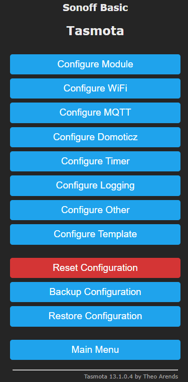 Tasmota original BASIC unit