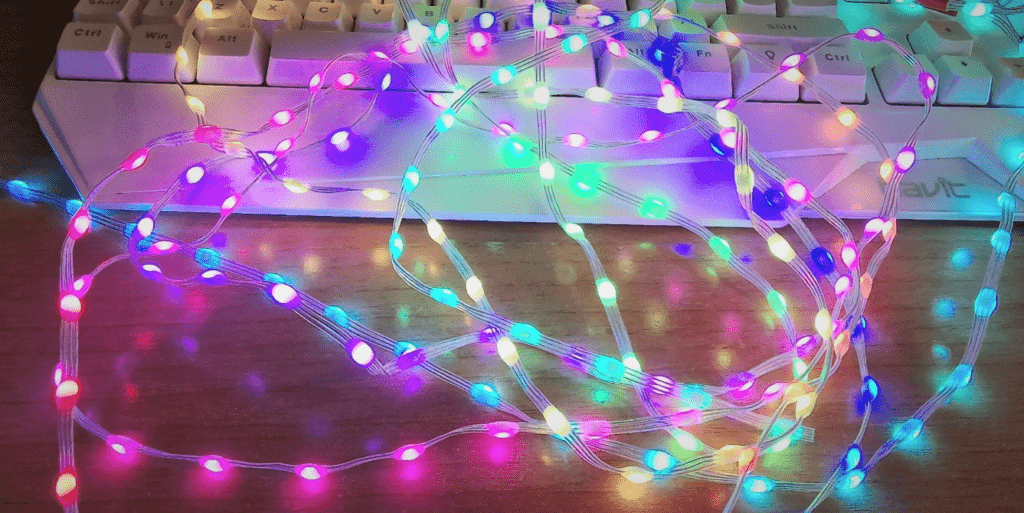 WLED running on new flexible RGB LED strip