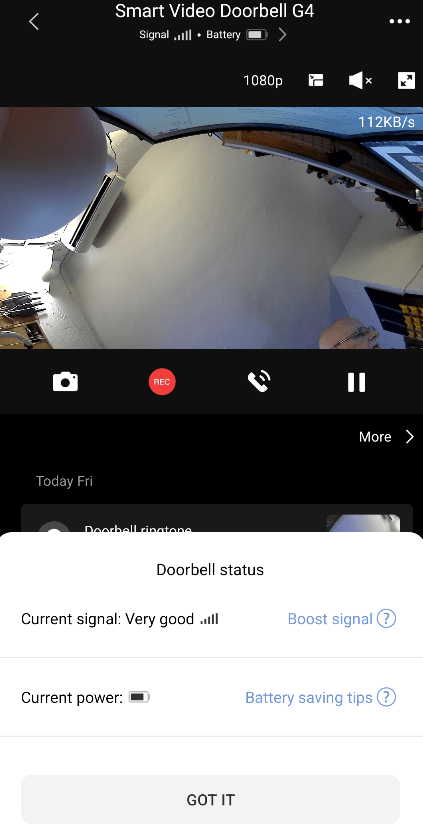 Aqara G4 video doorbell