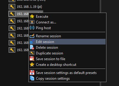 Mobaxterm edit session