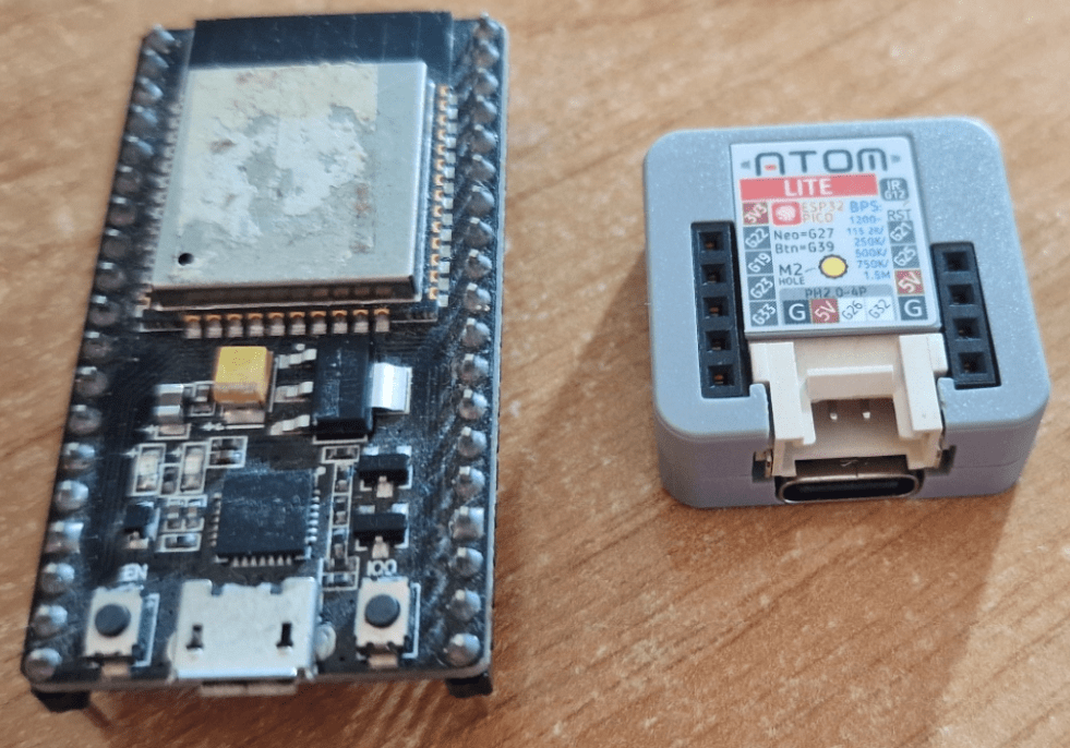Atom Lite and a generic ESP32 board