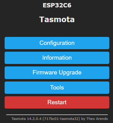 Tasmota on the ESP32-C6
