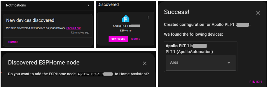 Apollo PLT1 in Home Assistant