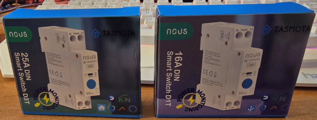 Nous D1T and D3T DIN Smart Switches