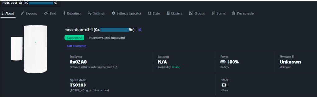 Nous Door/Window sensor E3