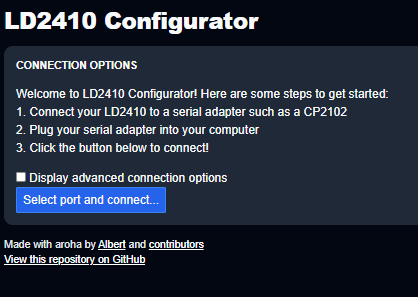 LD2410 Configurator