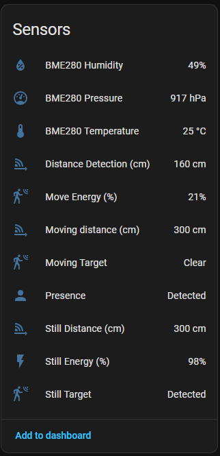 LD2410C and BME280 on ESP32-S3 in ESP-HOME