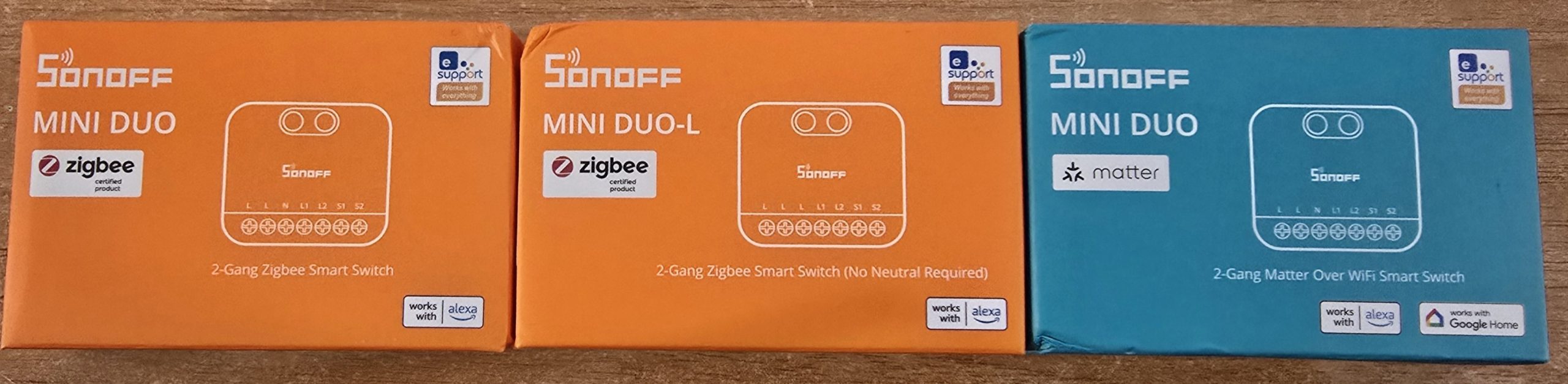 New Sonoff devices including Mini Duo Zigbee, Mini Duo-L Zigbee and Mini Duo WiFi